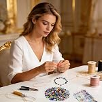 CHRORINE 2000PCS Crystals Glass Beads for Jewelry Making 13 Styles Crystals Beads Jewelry Making Supplies for Hand Made Crafts Necklace Bracelets Earring Making Kit (Multicolor)