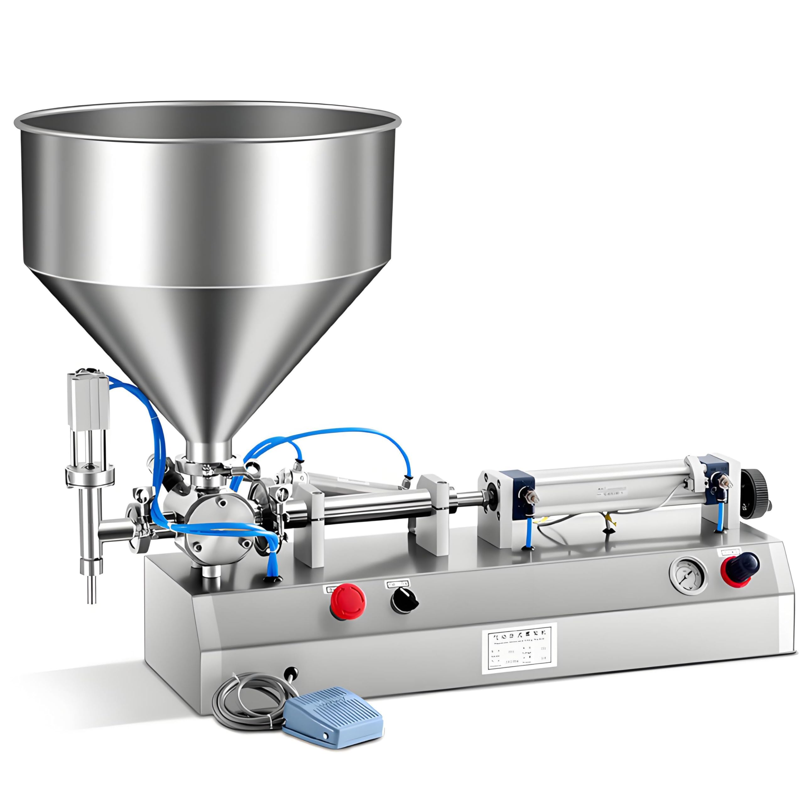 40L große Trichterfüllmaschine, manuell + automatisch, einstellbare Geschwindigkeit, 50-500 ml Cremepasten-Füllanlage für viskose Flüssigkeiten