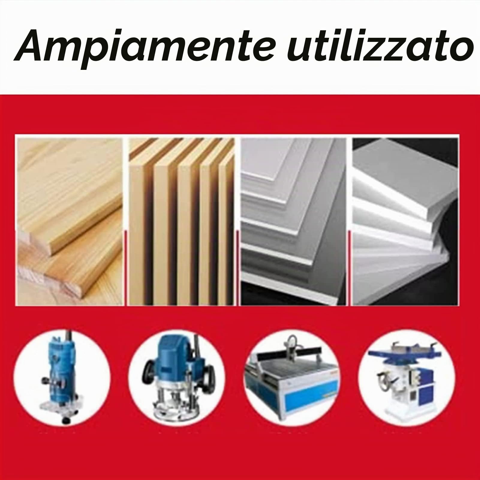 Router Tungsteno Acciaio, CNC Sharp V Groove Bit Fresa 90 Gradi per Cartongesso Legno 6 mm Codolo 32 mm Diametro 3 Dimensionale Sign Making Incisione Bit, Rosso Fresa per Cartongesso 90 Gradi