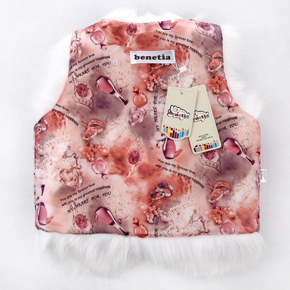 benetia Girls Boys Faux Fur Vest Coat