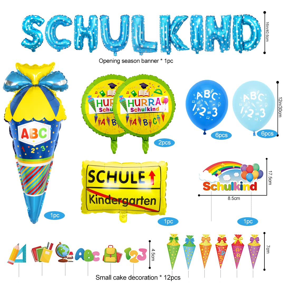 Kit De Décoration De Rentrée Des Classes Pour Garçon, Ballons