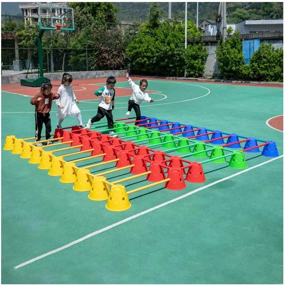 Agility Training Cone Outdoor Garden Feeling Training Combination Kit, 130 Composite Game Toys, Multiplayer Cooperative Game