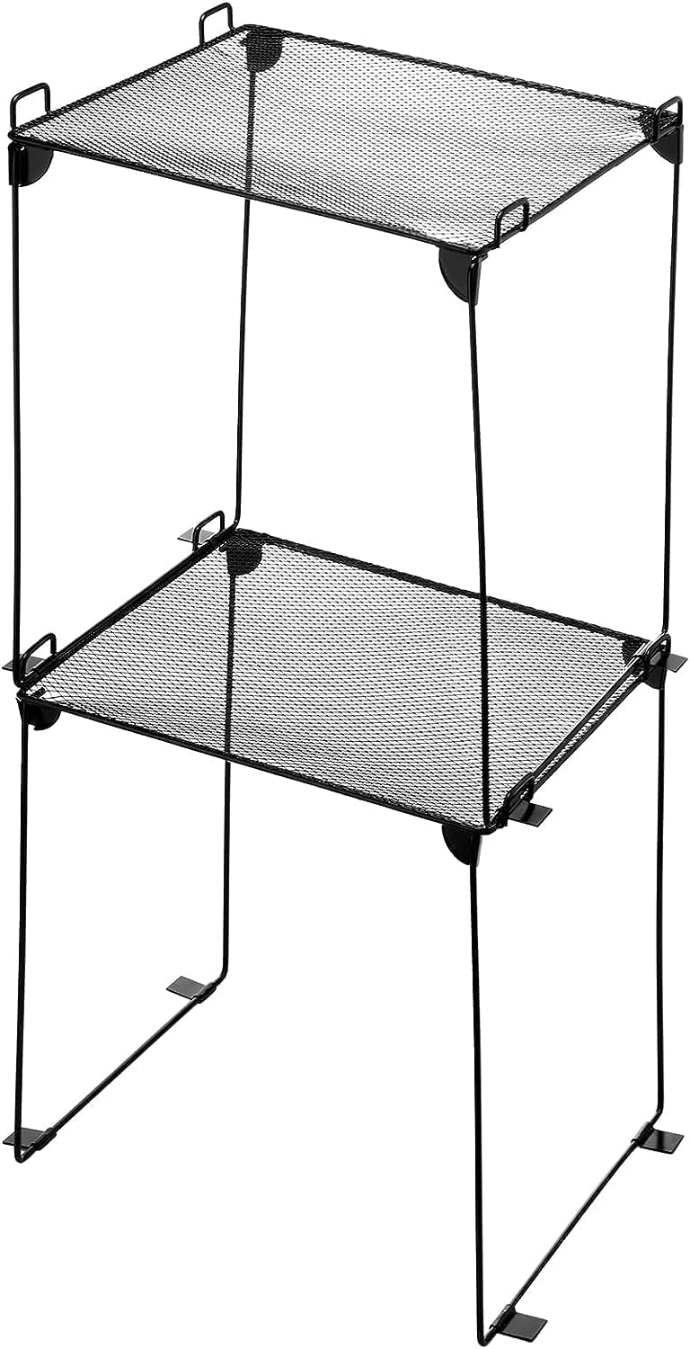 2 Pcs Locker Shelf, 12" Stackable Locker Shelves for School