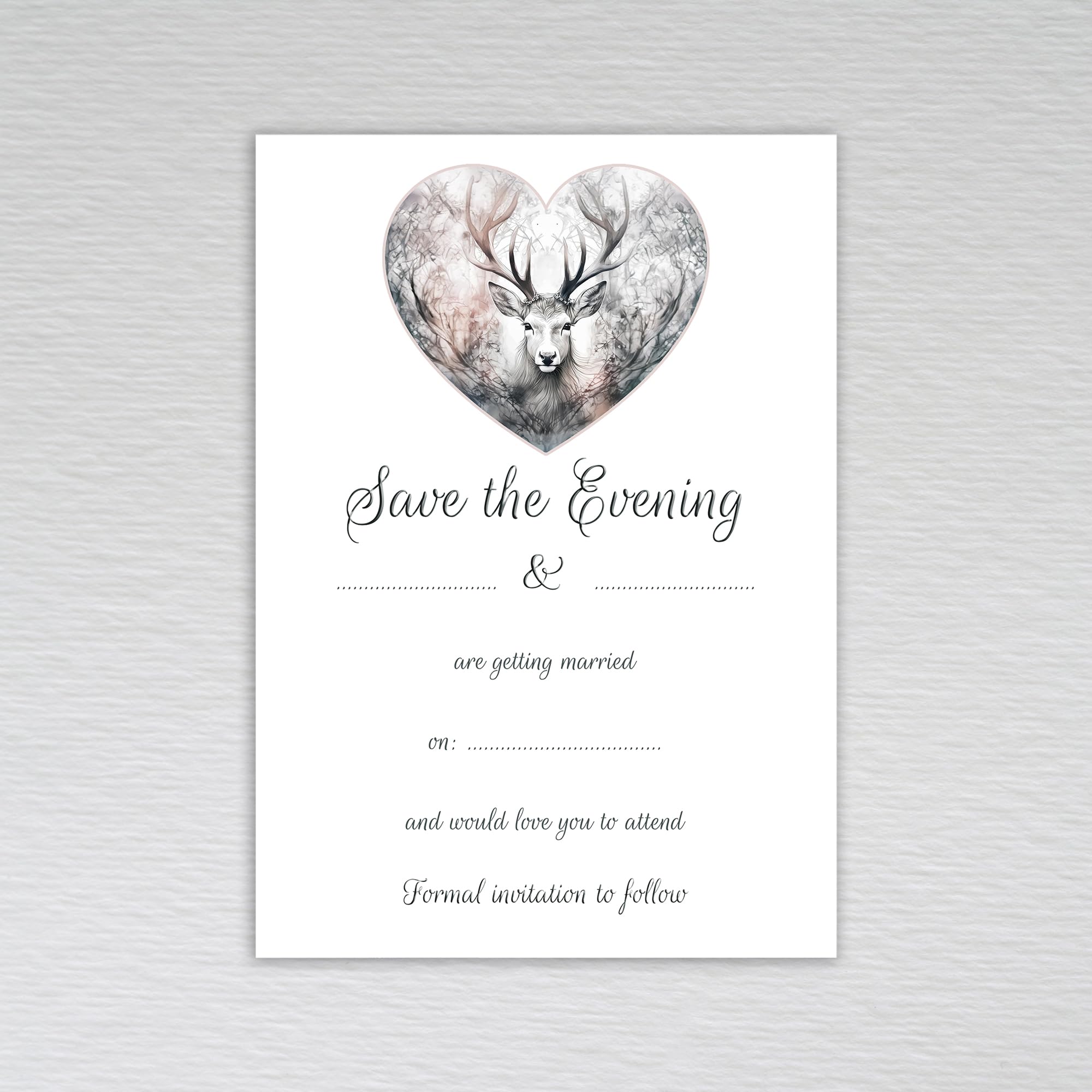 Webspectations Scottish Save the Evening Cards Scotland Highlands Theme: Scottish Stag Save the Evening Invites (Pack of 50 without Envelopes)