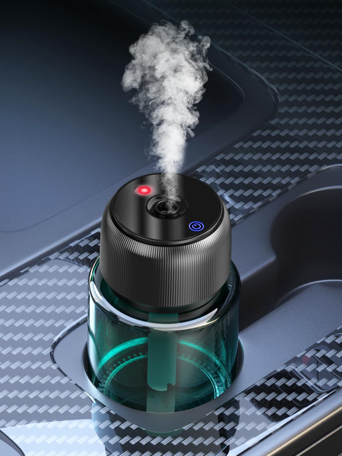 160ml Auto Lufterfrischer, Auto Duft Diffuser mit Parfüms, Hält 9-12 Monate, Auto EIN-/Ausschalten, Eingebauter Akku, Sternenhimmel Licht, Ultraschall Vernebler, 3 Modi, BJ 047 (Oud)