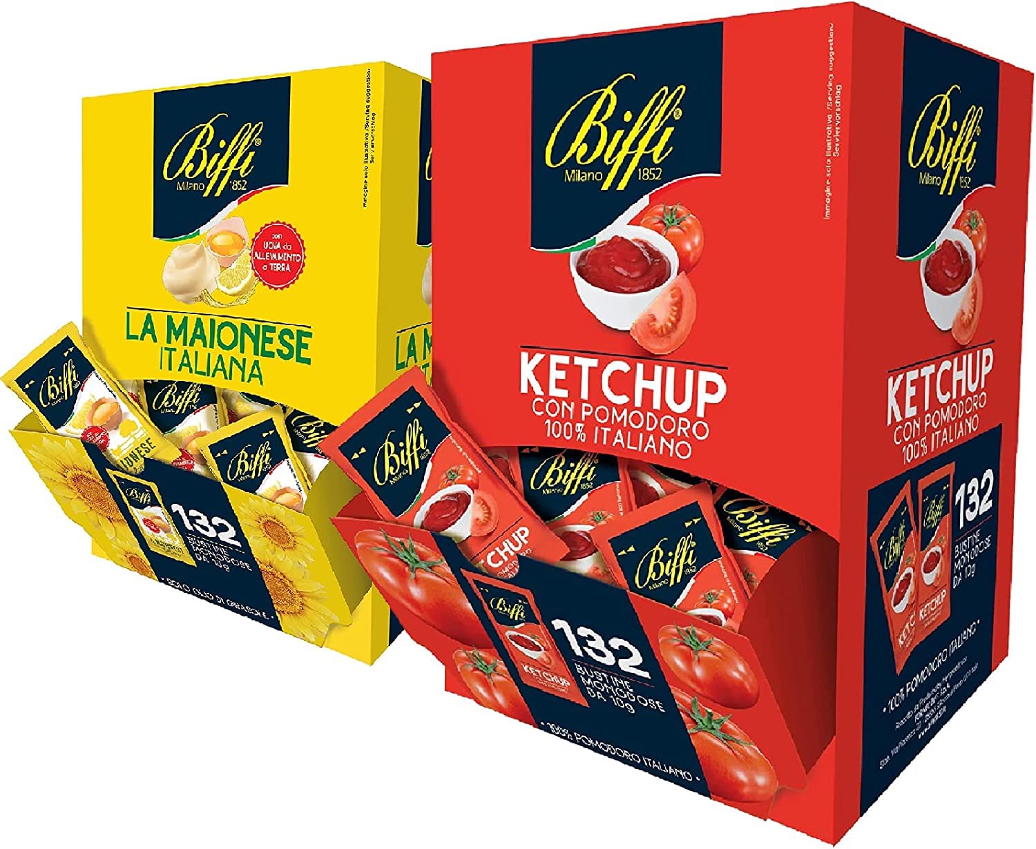 Sauce Biffi Kit mayonnaise et ketchup Monoportion Salces 264 sachets de 10 g