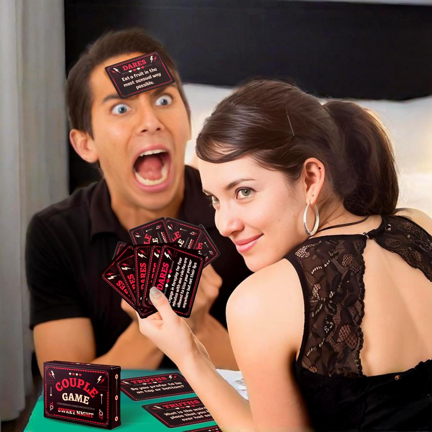 SUNHHX Couple Edition Card Game -50 Conversation Cards Suitable for Couples, Adults, and Teenagers - a Two Player Game for Unforgettable Date Nights and Game Nights, for 2 Players and Above