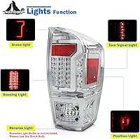 Vista 31 de WOLFSTORM LED Tail Light Fit for 2016-2023 Toyota Tacoma, 2016-2013 Toyota Tacoma Tail Light Replacement Assembly,1 Pair(Clear Lens)