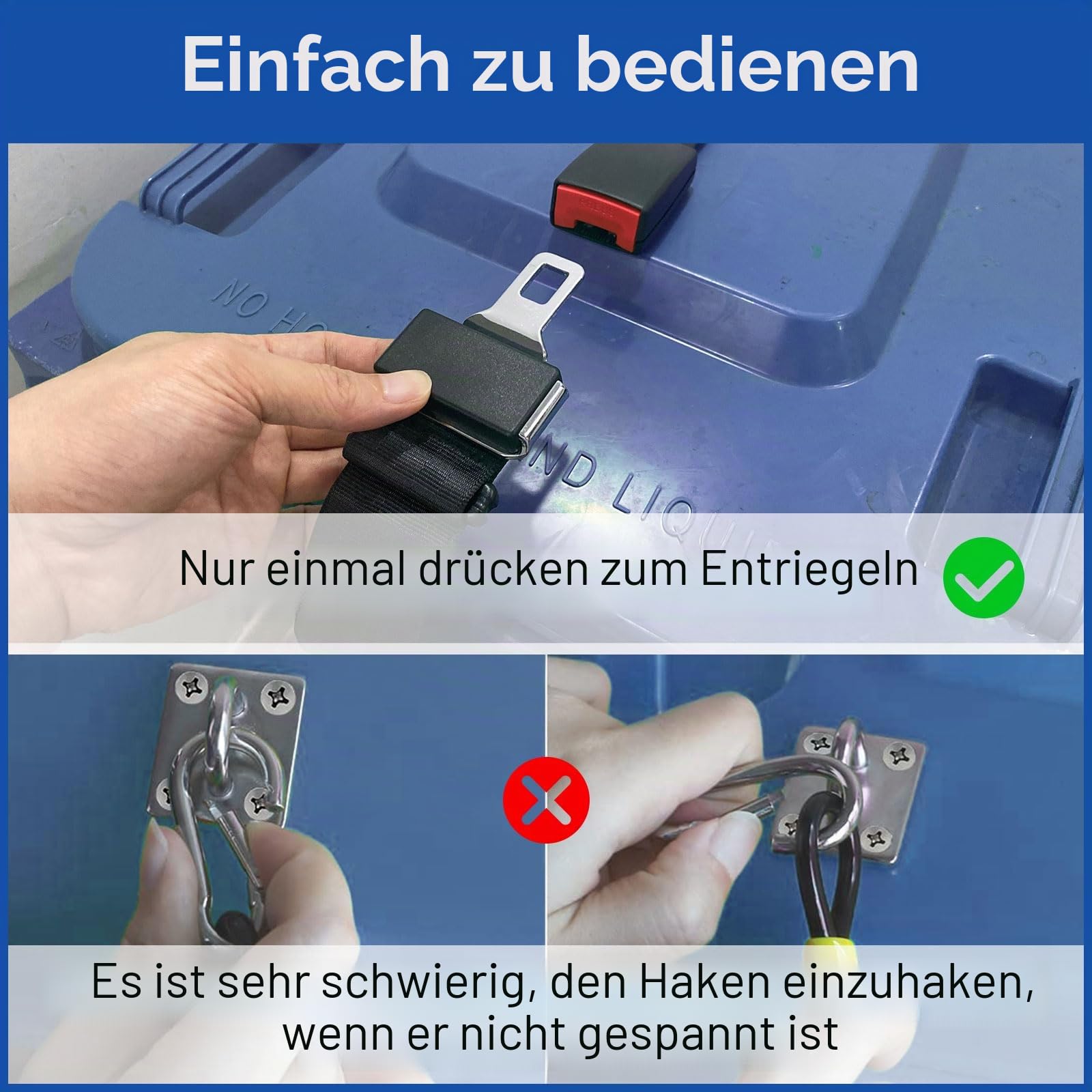 Mülltonnenschlösser für Tiere, Waschbär, Bärensicher, langlebiger Gurt, Deckel, Mülltonnenschloss für den Außenbereich, 2 Stück