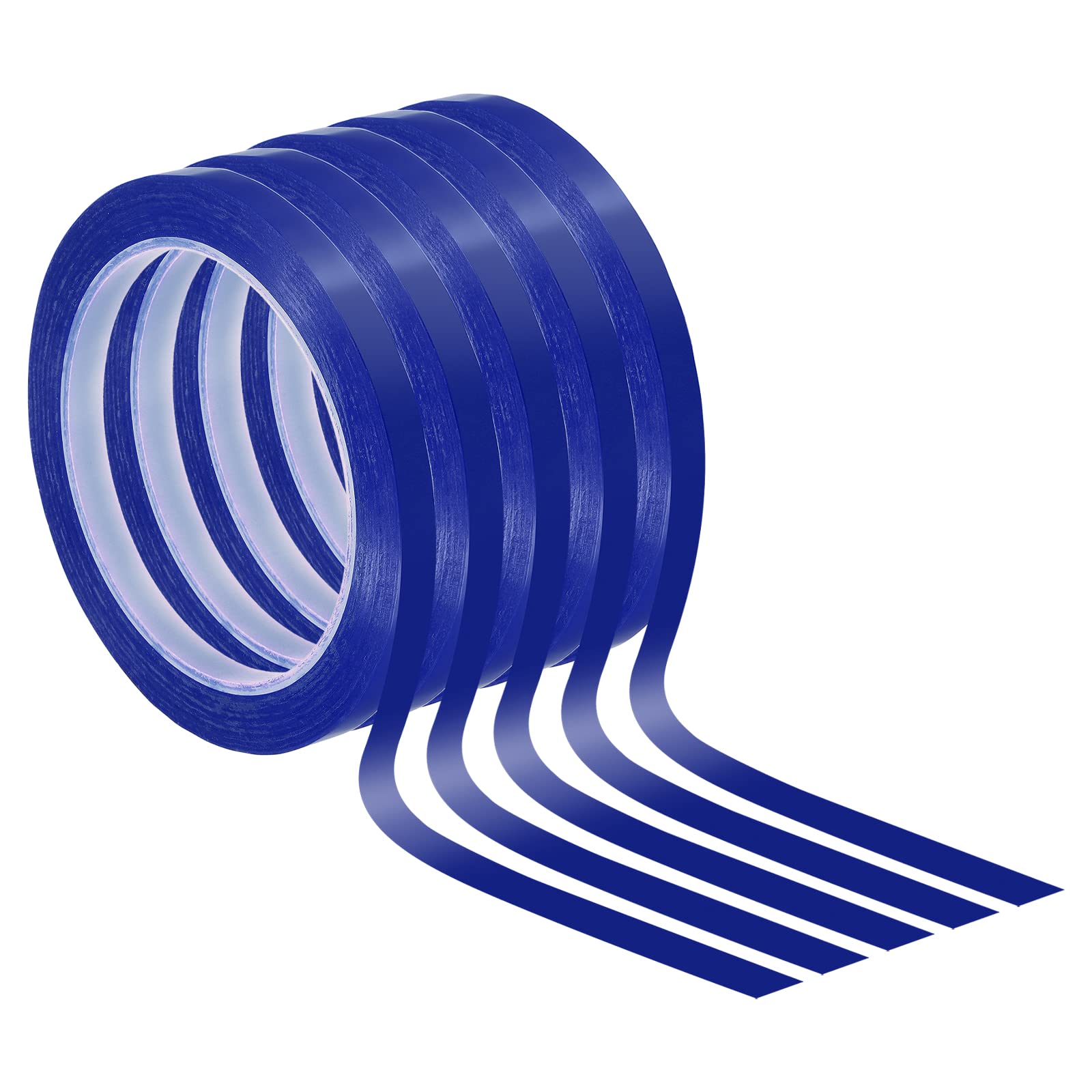 PATIKIL Whiteboard Tape 5/16" 8mmX66m, 5 Pack Thin Dry Erase Tape for Graphic Chart Marking DIY Art, Blue