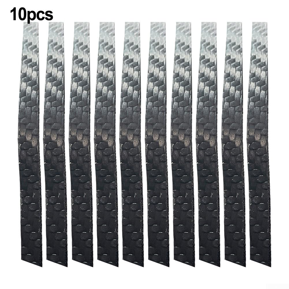 Paquete de 10 cintas protectoras de borde de paleta de tenis de mesa para prolongar la vida útil de la raqueta (negro, 6 mm)