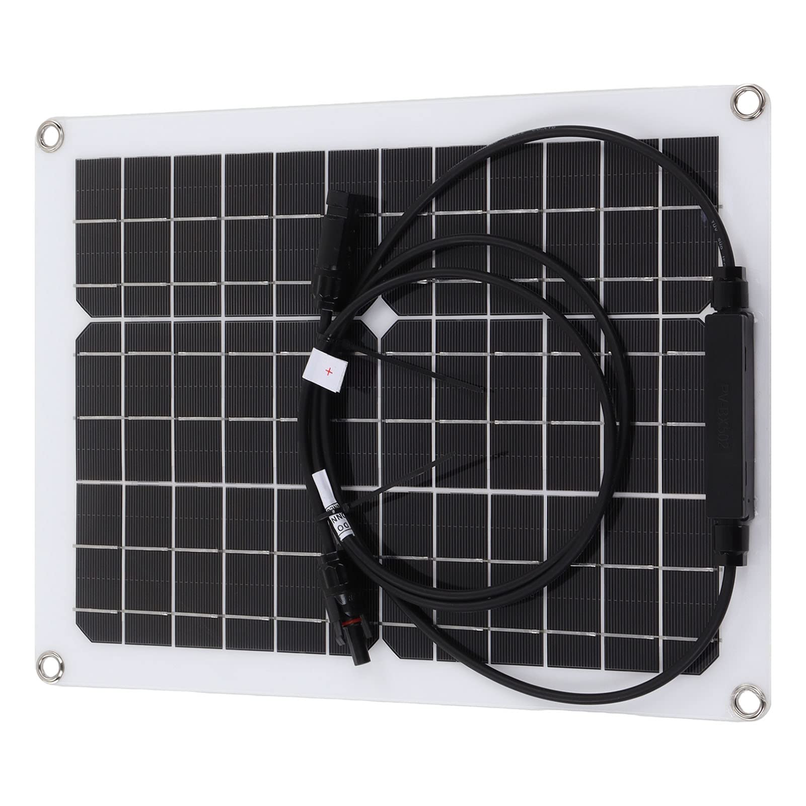 Pannello Solare Flessibile Caricabatteria Monocristallino 15W 12V | Silicio Monocristallino e PET, Si Piega a 30 Gradi, Uso Tenda per Barca , Caricabatteria Al Litio 12V, Impermeabile