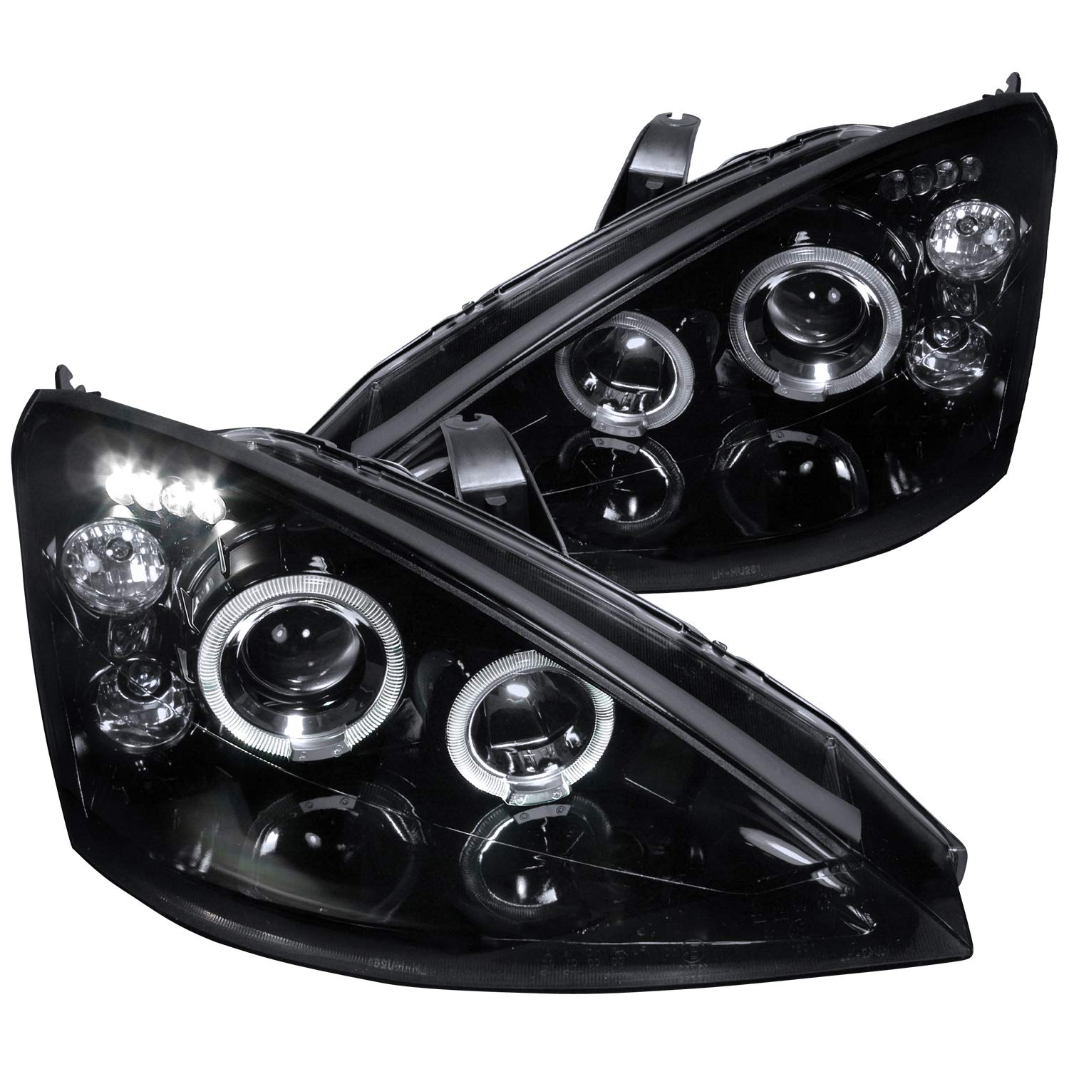 SpecD Tuning Dual Halo Angel eyes Led Projector Headlights Glossy