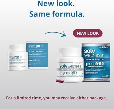 Solv Wellness GennaMD Cranberry Supplement for Urinary Tract Health Support - Advanced 36 mg Soluble PAC from 100% Cranberry Juice Extract - Small, Easy-to-Swallow Capsules - 30 Capsules