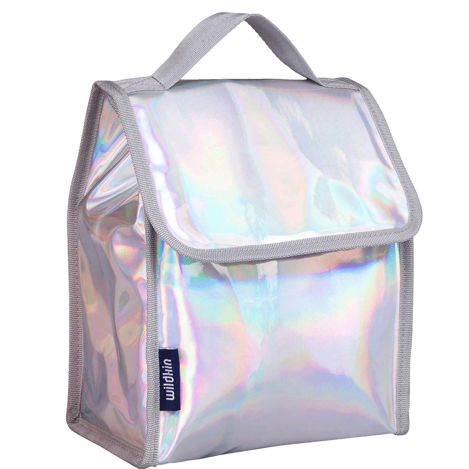 Wildkin Kids Insulated Lunch Bag Reusable Ideal for Hot Cold Snacks School Travel - Holographic