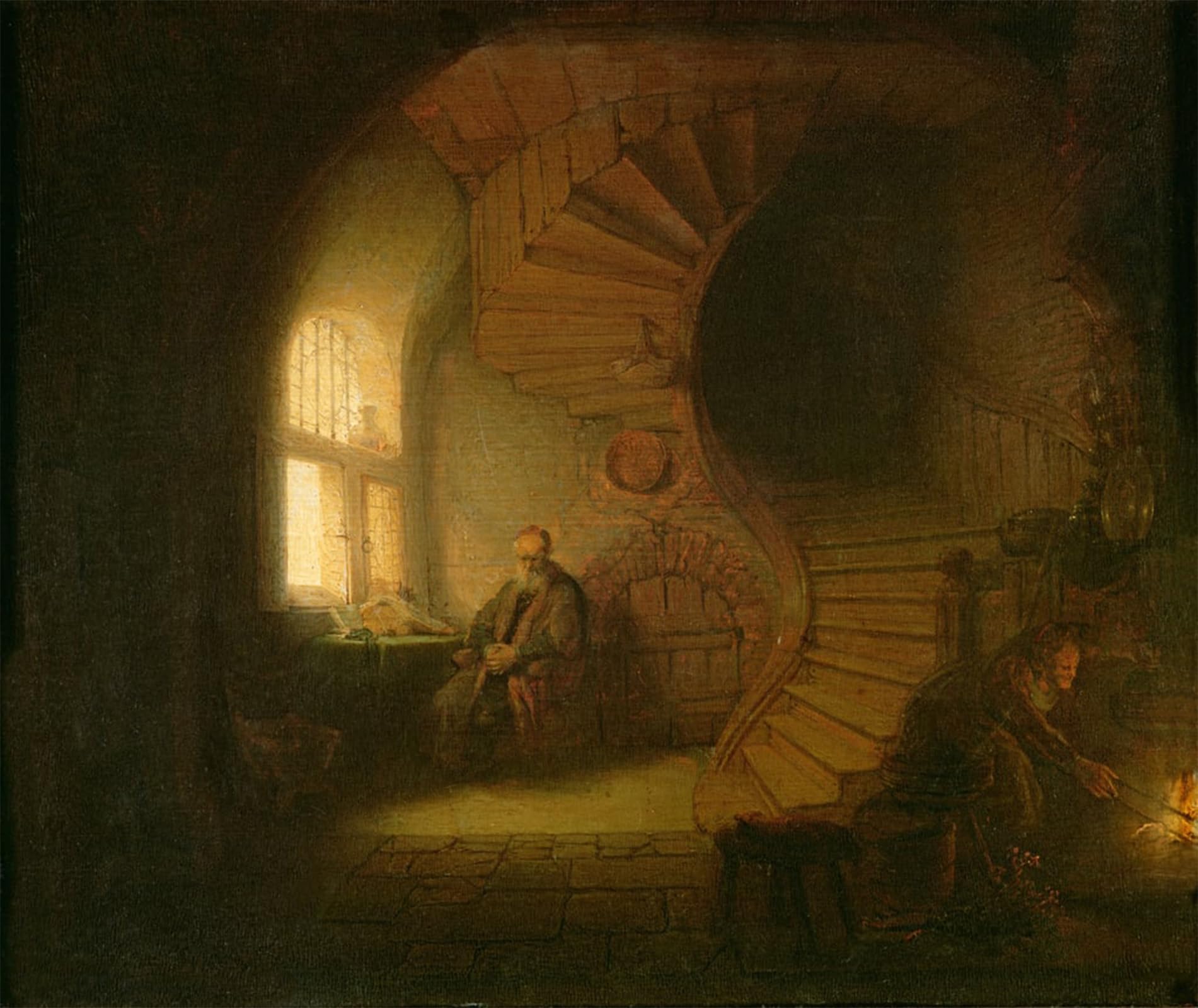 POSTERIIk Famous Print Pop Art Wall Art Graffiti Philosopher by Rembrandt van Rijn Art Prints for Home Decor 60x90cm