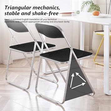 2 Pack Plastic Folding Chair Foldable Plastic Chair, Outdoor Indoor Portable Party Chairs,Stackable Commercial Seats with Steel