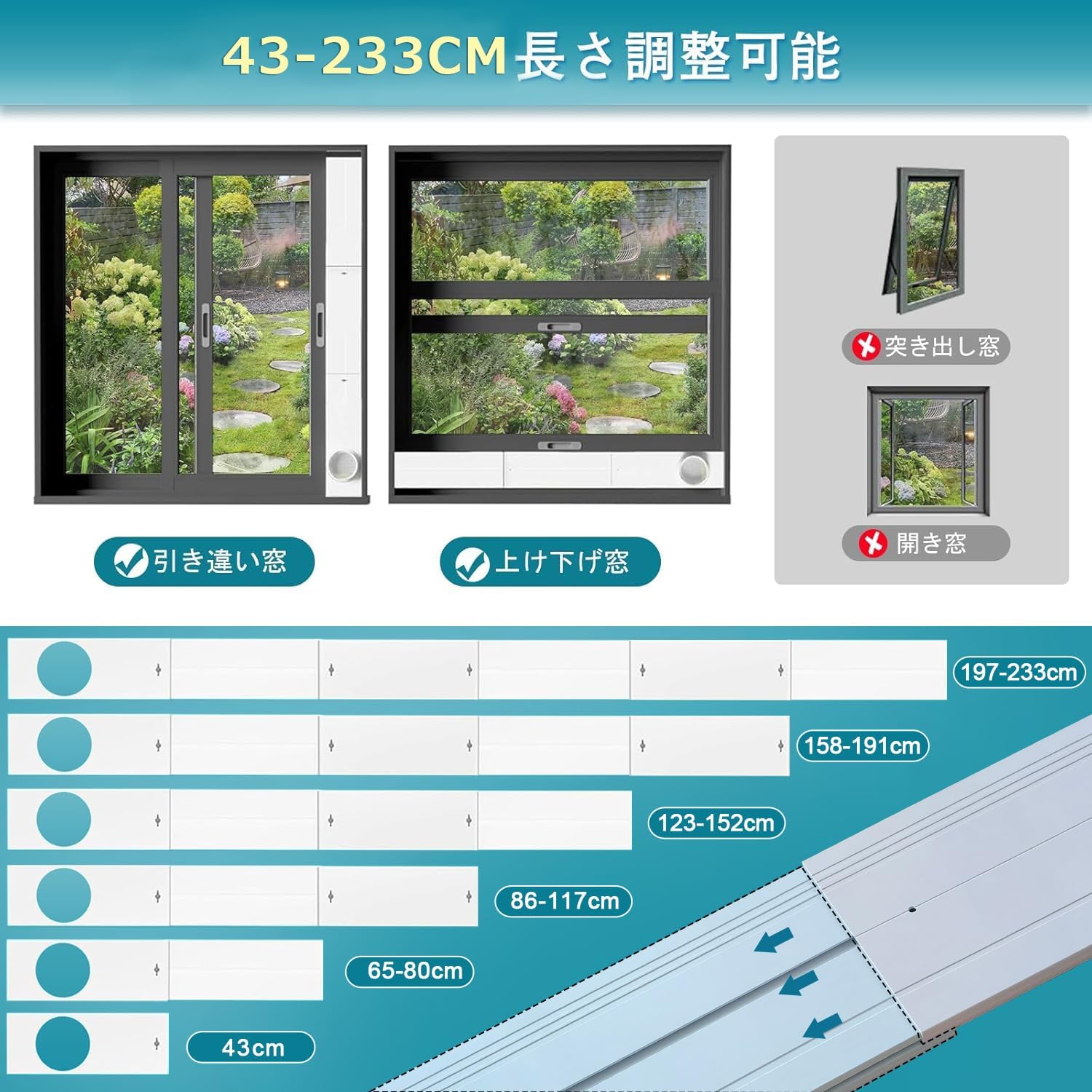 Amazon.co.jp: 窓用ダクトパネル テラス窓用パネル 2026年発売 最新型