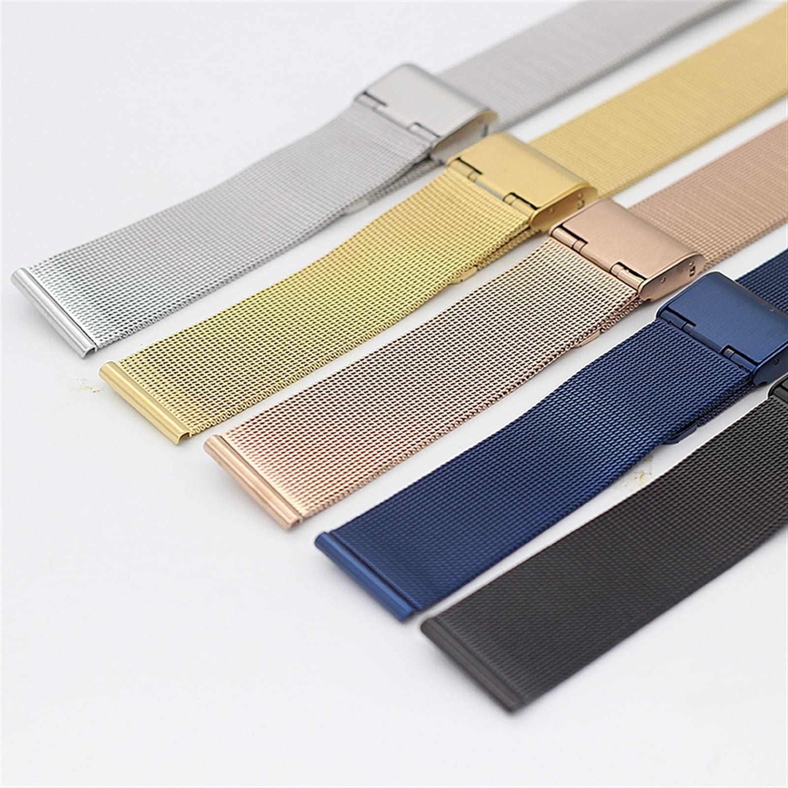 Uhrenarmband Schnellverschluss 22 mm 20 mm Metall-Edelstahlarmband Mesh-Armband Metallzubehör