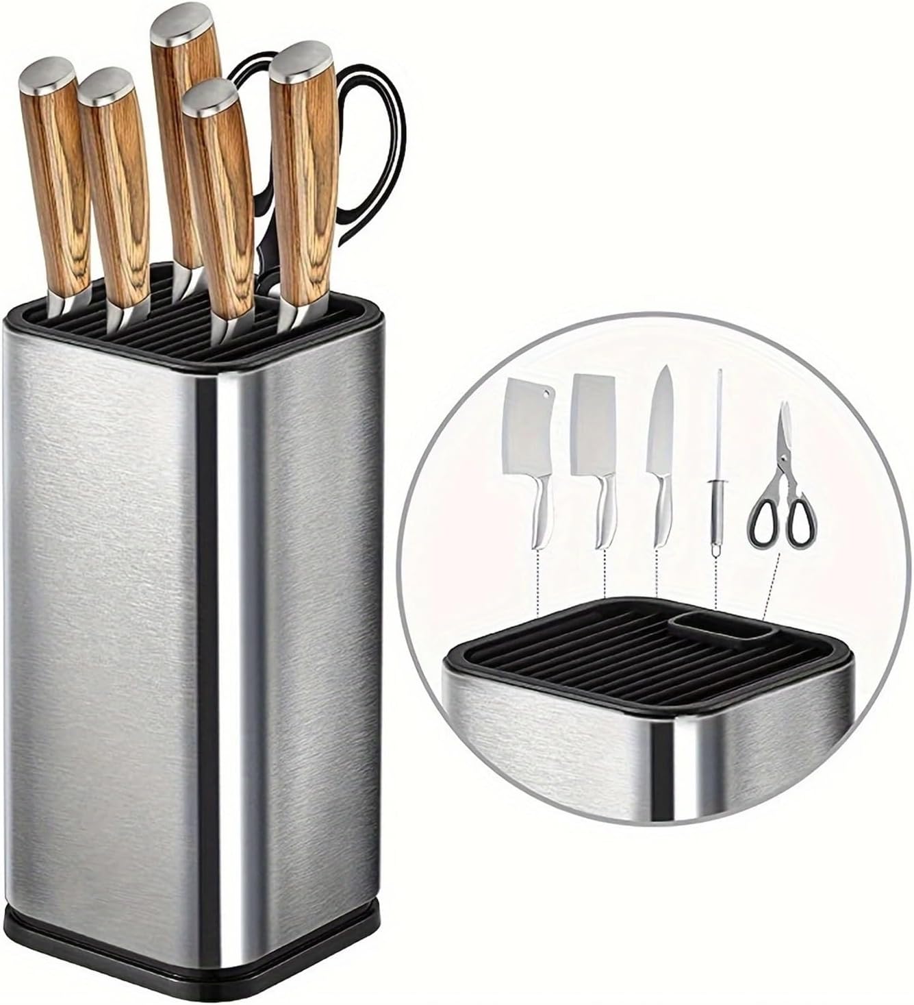 Compatible For Single Hole Knife Holder, Kitchen Storage Rack, Vegetable, Household Tool