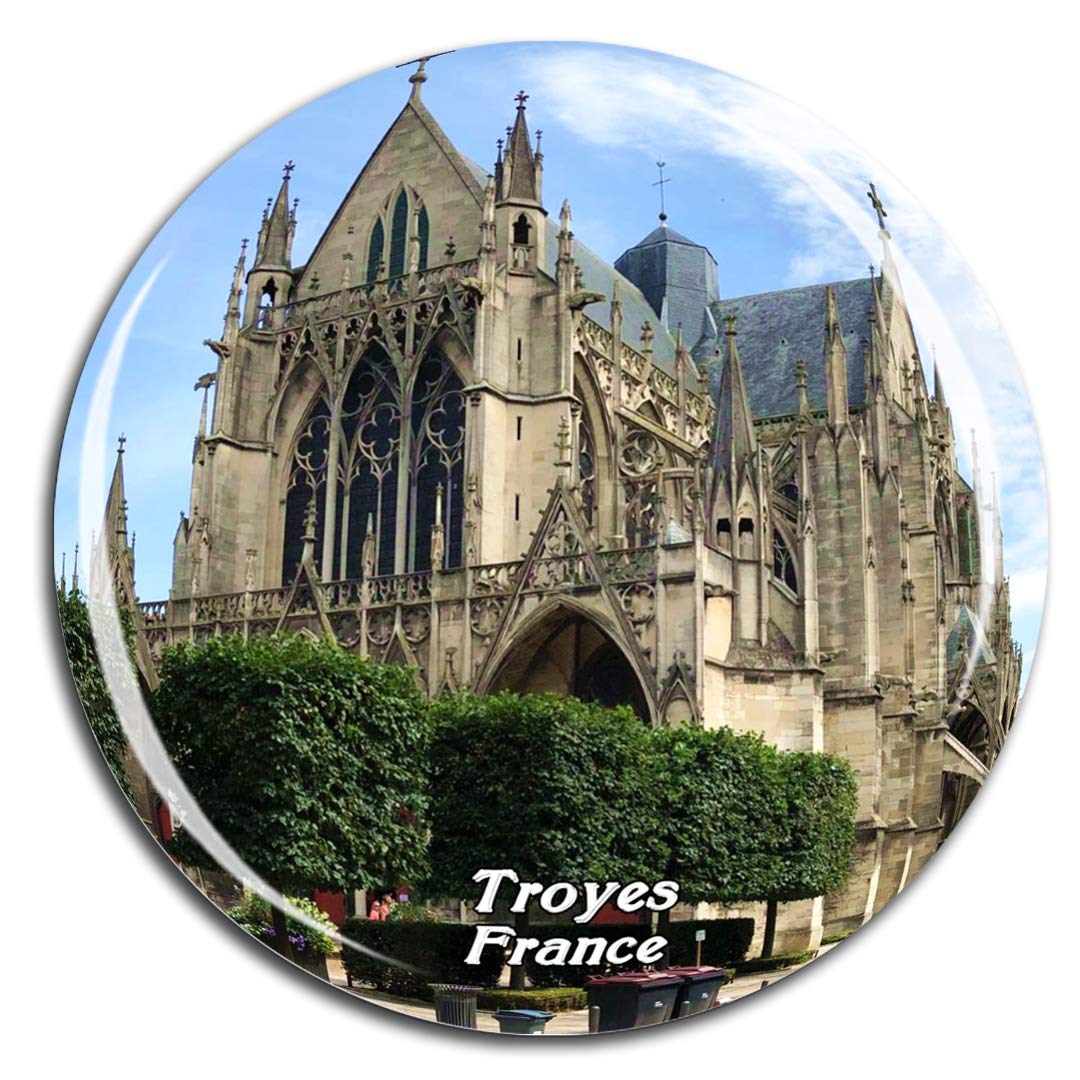 Weekino Bxt-038 France Cathedral Troyes Fridge Magnet 3D Crystal Glass Tourist City Travel Souvenir Collection Gift Strong Refrigerator Sticker