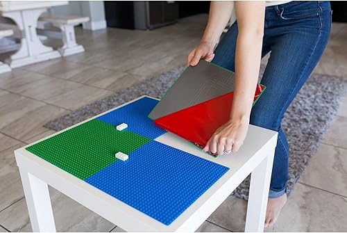 Miniatura 9 de Creative QT - Placas base autoadhesivas para ladrillos de construcción, compatibles con todas las marcas principales, 10.0 x 10.0 pulgadas, Azul,