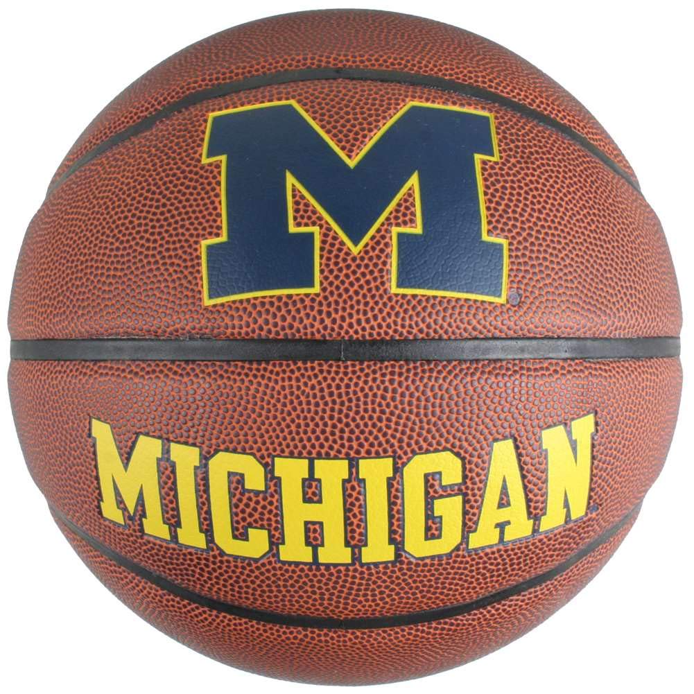 Michigan Wolverines Mens Composite Leather Indoor/Outdoor Basketball
