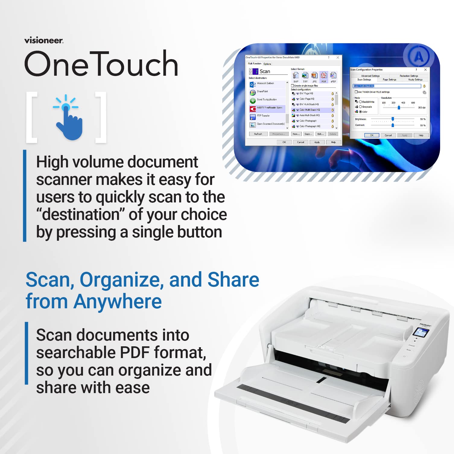 Visioneer Scanner duplex Patriot P90