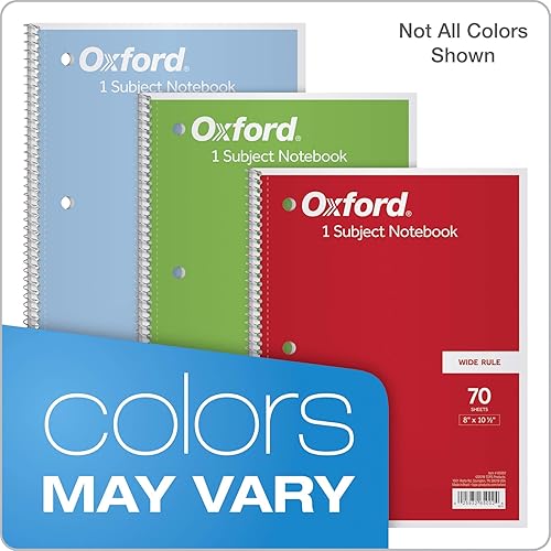 Miniatura 6 de Cuadernos de 1 materia de 8 x 10-12 pulgadas raya ancha 70 hojas paquete de 3 el surtido de colores puede variar 65029