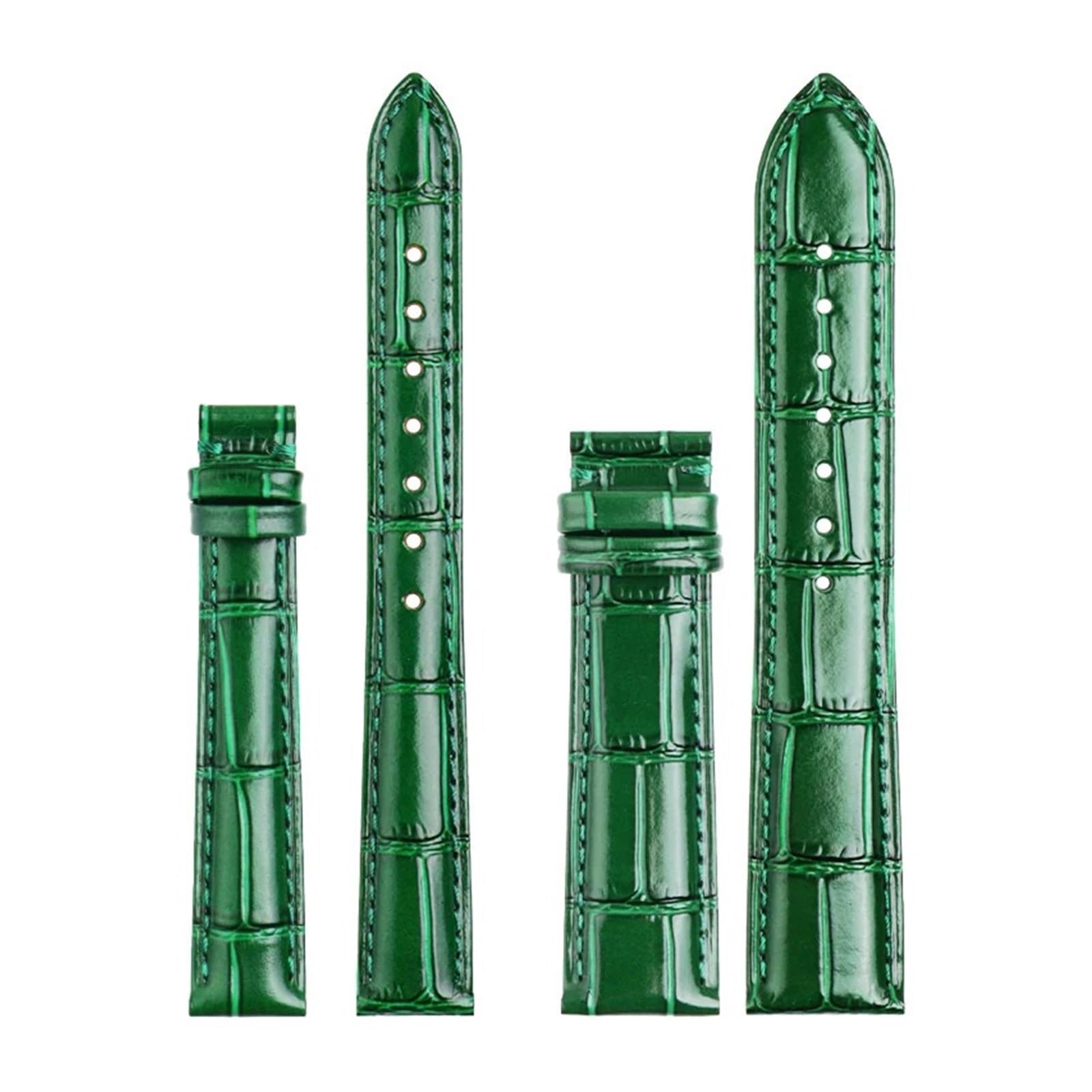 YINGO Correa De Reloj 12-24 Mm Correa Verde Pulsera Cuero Genuino 15 20 22 Relojes