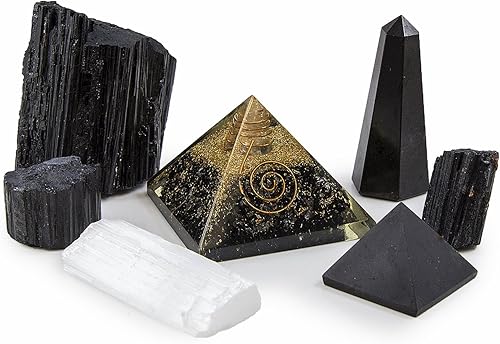 Miniatura 6 de Beverly Oaks Charged - Kit completo de cristal de turmalina negra, piedra de turmalina para protección EMF y puesta a tierra (Deluxe)