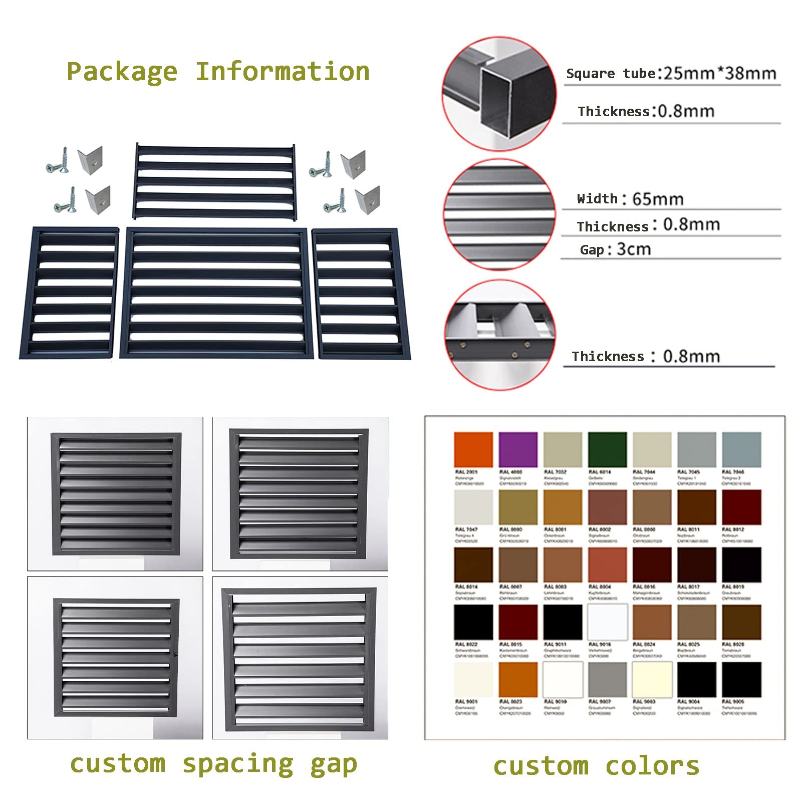 Cubierta de aluminio para aire acondicionado para plantas de metal y plantas de exterior, color negro, perfecta para proteger el aire acondicionado y el jardín