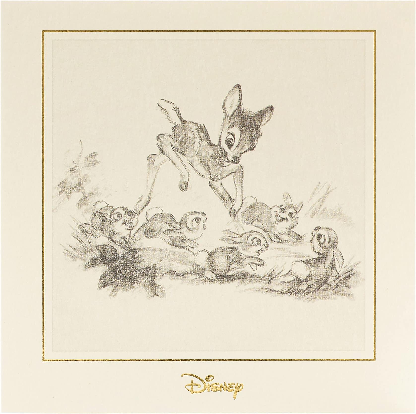 Disney Birthday Card - Bambi Birthday Card - Birthday Card for Her - Bambi Original Sketch - Blank Card
