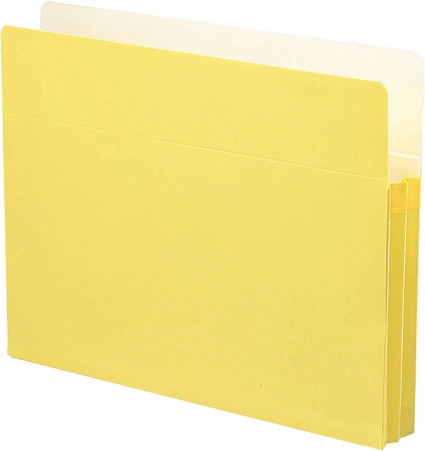 Smead File Pocket, Straight-Cut Tab, 1-3/4 Expansion, Letter Size, Yellow, 25 per Box (73223)