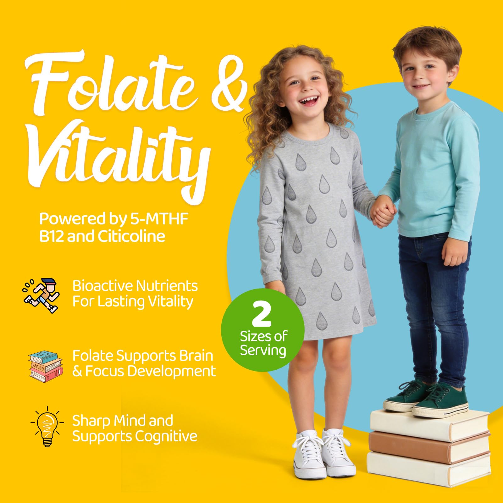 Kids L-Methylfolate Drops, Organic Folinic Acid + B12, Citicoline, 30 Days — Amazon image 7