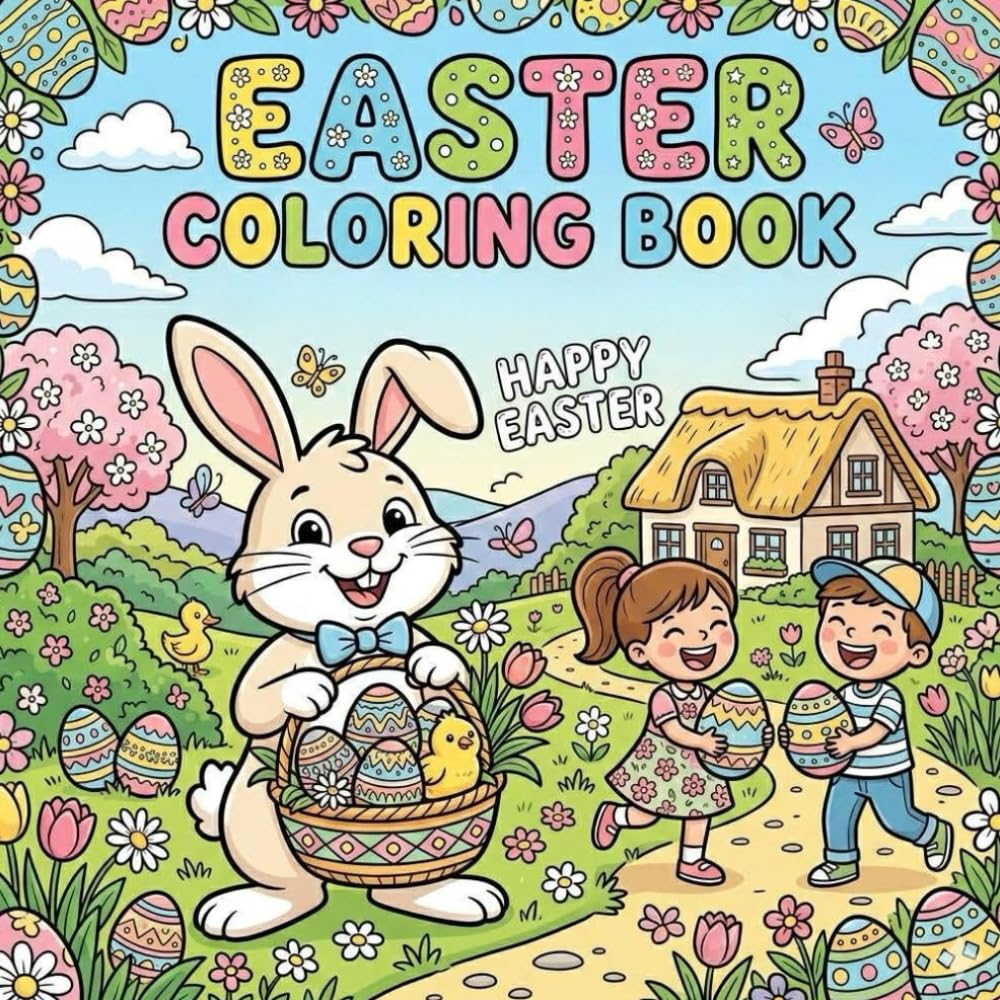Happy Easter: Adult coloring book: Relax and Enjoy Easter