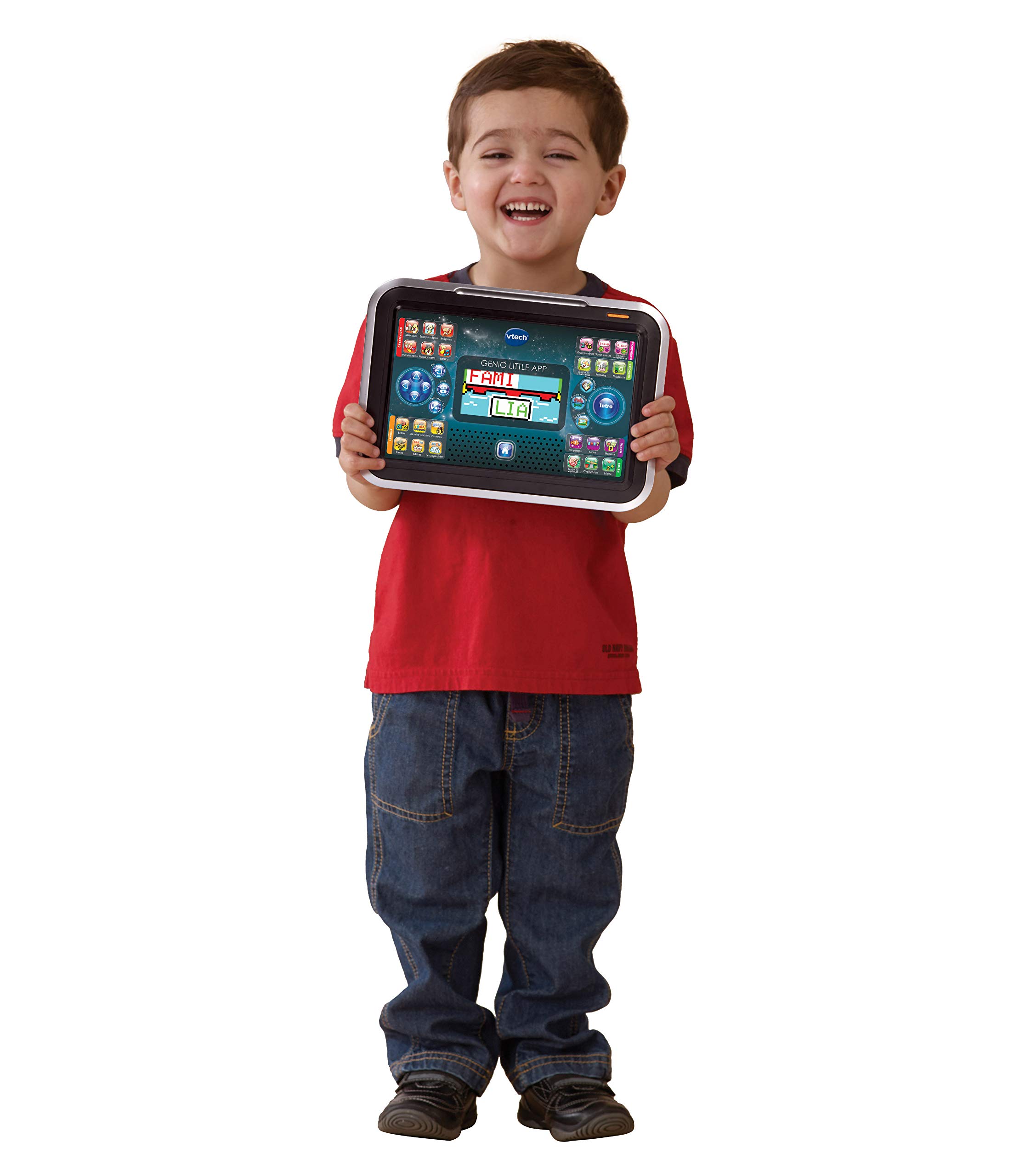 VTech - Laptop i tablet 2 w 1 Genio Mała aplikacja, Komputer edukacyjny dla dzieci +4 lat, 80 zajęć uczących liter, angielski, matematyka, nauka, Wersja ESP