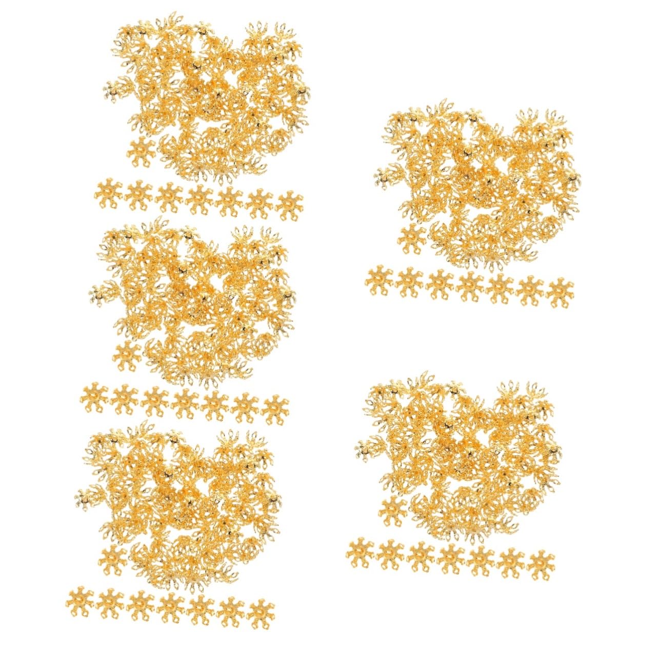 SHINEOFI 500 Piezas receptáculo sombrero flor colgante materiales para manualidades material para manualidades casquillos cuentas filigrana bisutería materiales sombreros joyas
