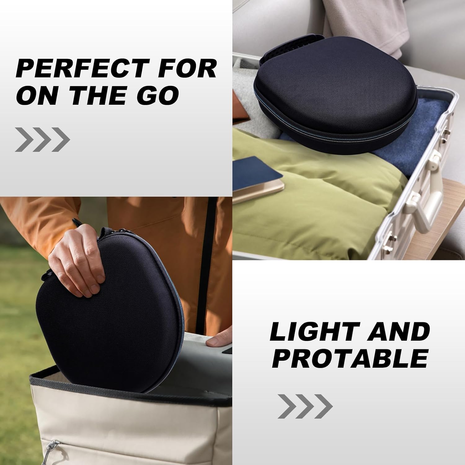 Headphones Case Compatible with JBL Tune 720BT/ 770NC/ Live 770NC/ JBL Live 660NC, Bose, Sony, Skullcandy, KVIDIO, TOZO HT2, BERIBES, Soundcore Bluetooth Headphones Black Hard Shell - Image 7