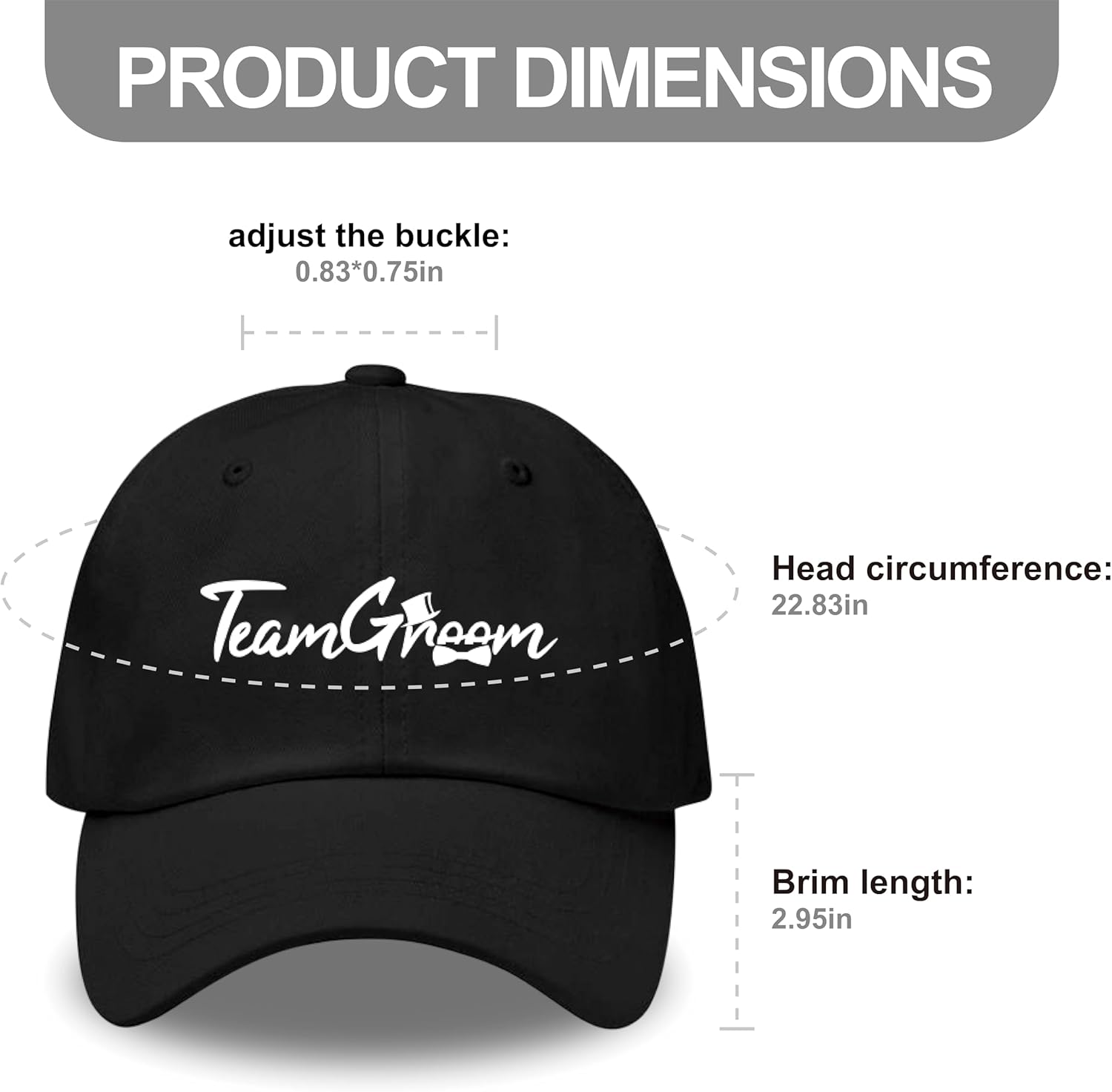 LADY&HOME Bachelor/Bachelorette Party Baseball Hats Set, Embroidered Adjustable Cotton Truck Caps