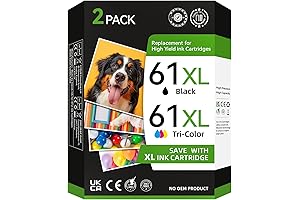 Printer Ink 61XL for HP 61 Ink Cartridge Combo Pack Replacement