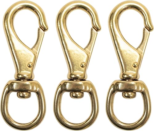 Miniatura 15 de Scuba Choice Clip de gancho giratorio de latón de 3.5 pulgadas #1, apertura de 0.508 in