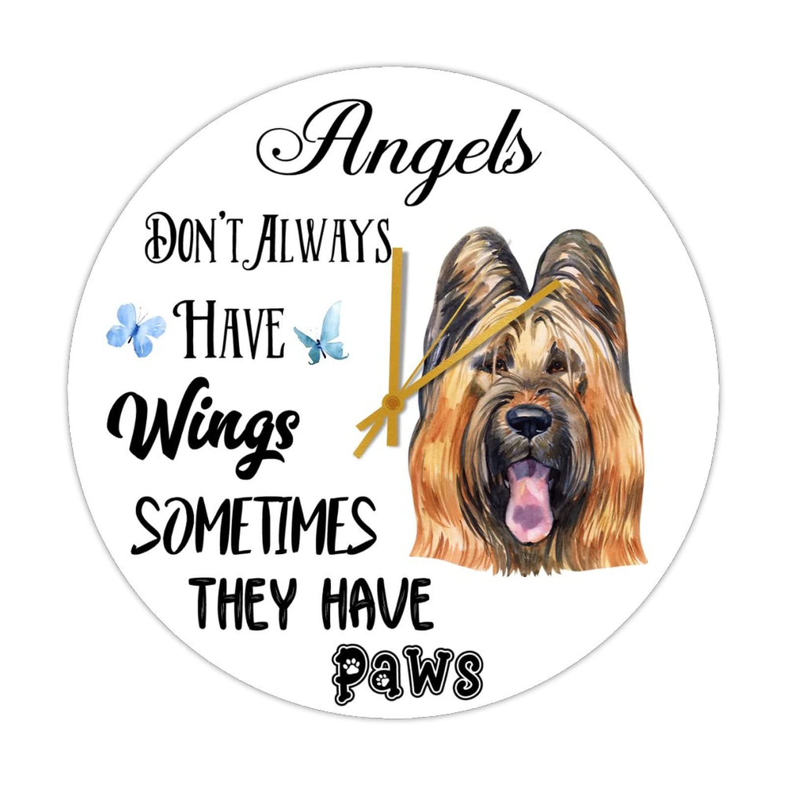 Horloge cadeau pour papa chien en bois decor retro silencieuse