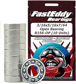 FastEddy Bearings 3/16x5/16x7/64 Open Bearing 156-OP (10 Units)