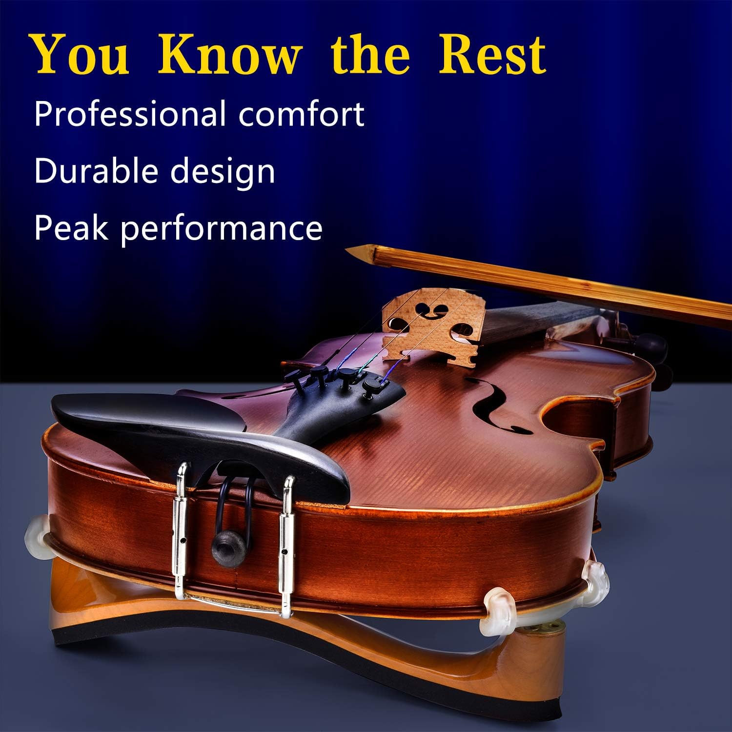 Violin Shoulder Rest for 3/4 and 4/4 Size, Healemo Shoulder Rest for Violin, Perfect for Beginners and Professionals