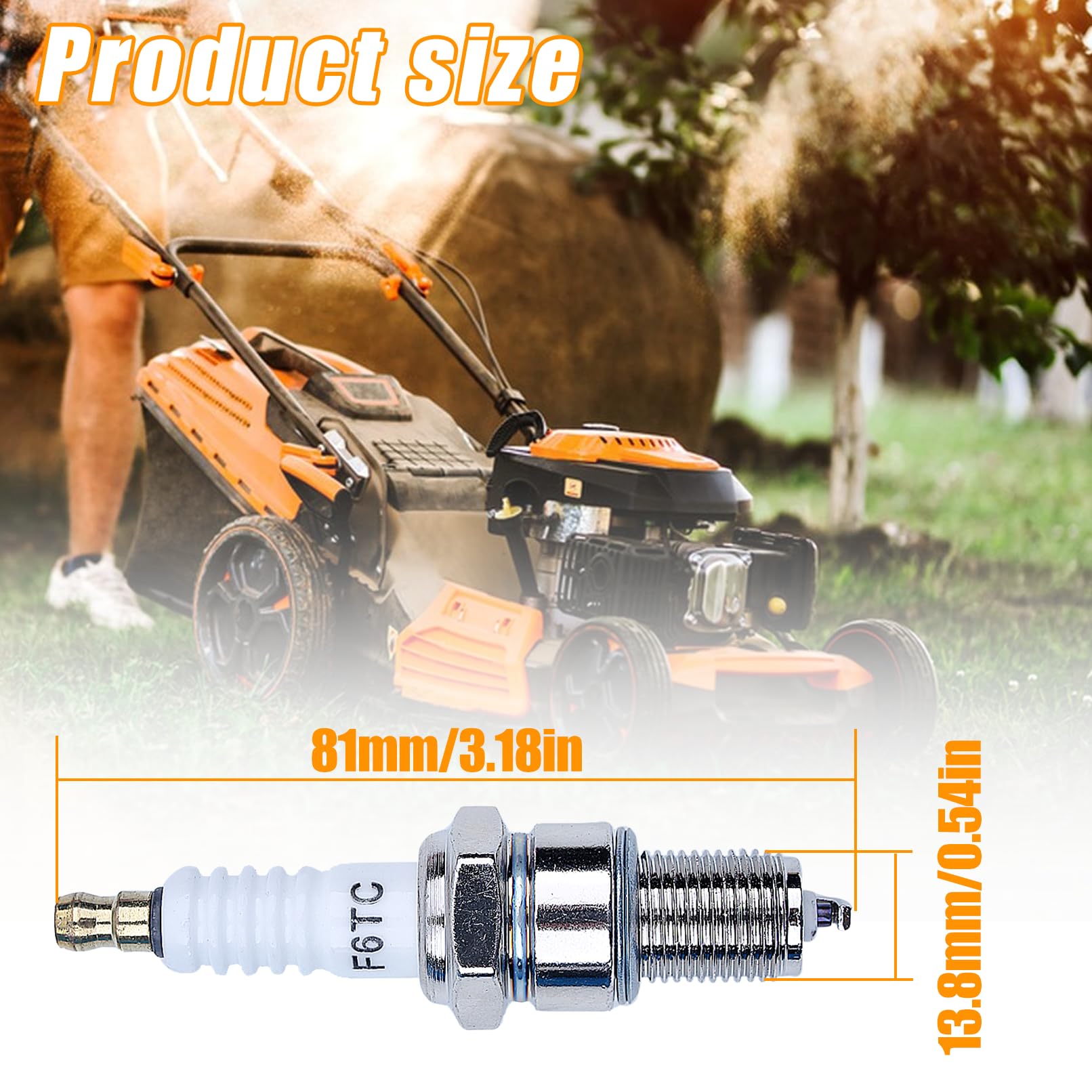 Juego de escape silenciador para Honda GX120 GX160 GX200 168F 4HP 5.5 HP 6.5HP Motor,Kit de silenciador de escape con bujía de arranque Tapa de bujía dividida F6TC