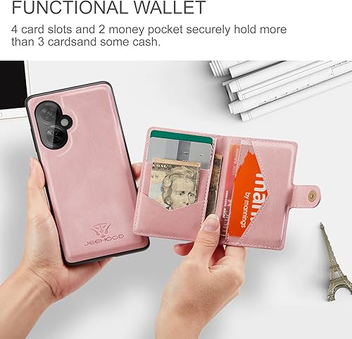 Miniatura 5 de Funda para OnePlus Nord N30 5G  Nord CE 3 Lite 5G, cartera magnética desmontable, ranura para efectivo, funda compatible con carga inalámbrica,