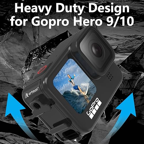 Miniatura 5 de Artman - Batería de enduro con cargador para GoPro Hero 12 11 10 9 Negro y Artman Hero 1211109 Cubierta de batería para GoPro Hero 1211109 Negro