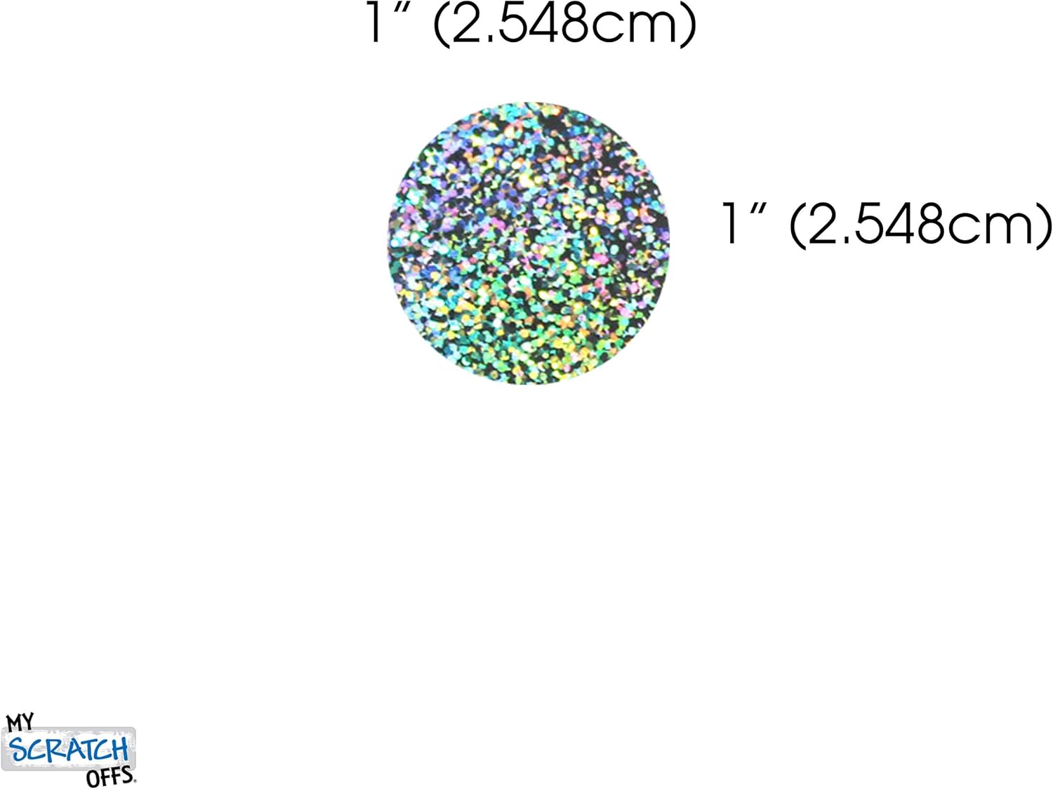 My Scratch Offs 1000 Roll Glitter Holographic Silver Round Scratch Off Sticker Labels 1 inch DIY Self Adhesive Replica Lottery Raffle Ticket Games Bridal Shower Party Favors