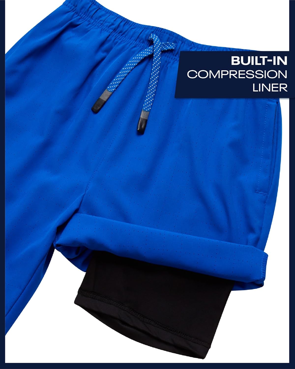 Reebok Boys Athletic Shorts 2 Pack – 2-in-1 Boys Basketball Shorts with Compression Liner – Quick Dry Running Shorts - Image 4